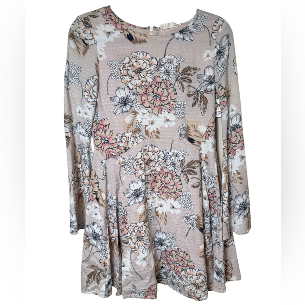 Altar'd State Small Beige and Pink Floral Dress